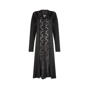 1970s Janice Wainwright Jersey and Burnout Velvet Flapper Dress