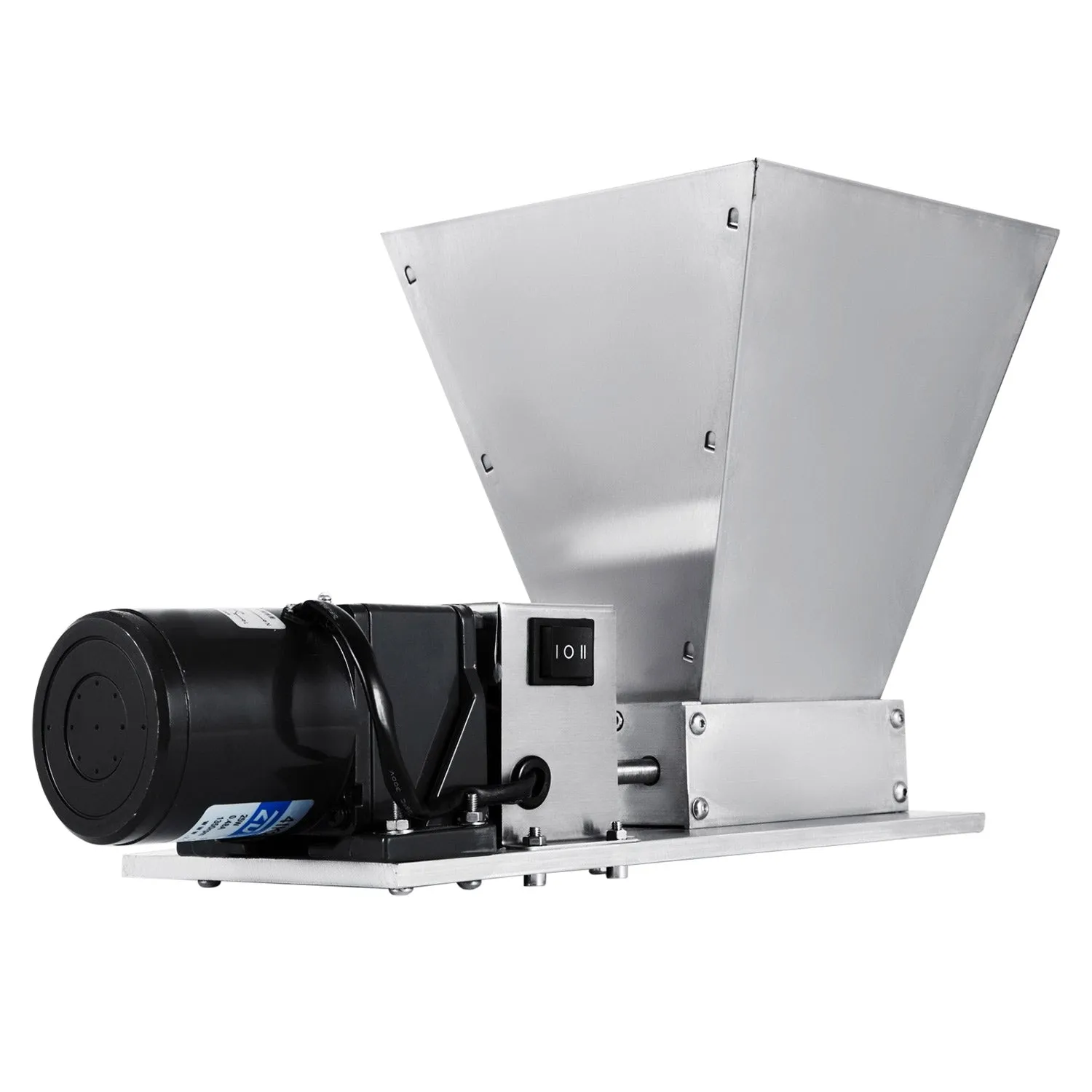 A-DY368 Grain Grinder Homebrew Malt Miller | Electric 2 Roller Malt Grain Mill | Stainless Steel