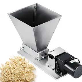 A-DY368 Grain Grinder Homebrew Malt Miller | Electric 2 Roller Malt Grain Mill | Stainless Steel
