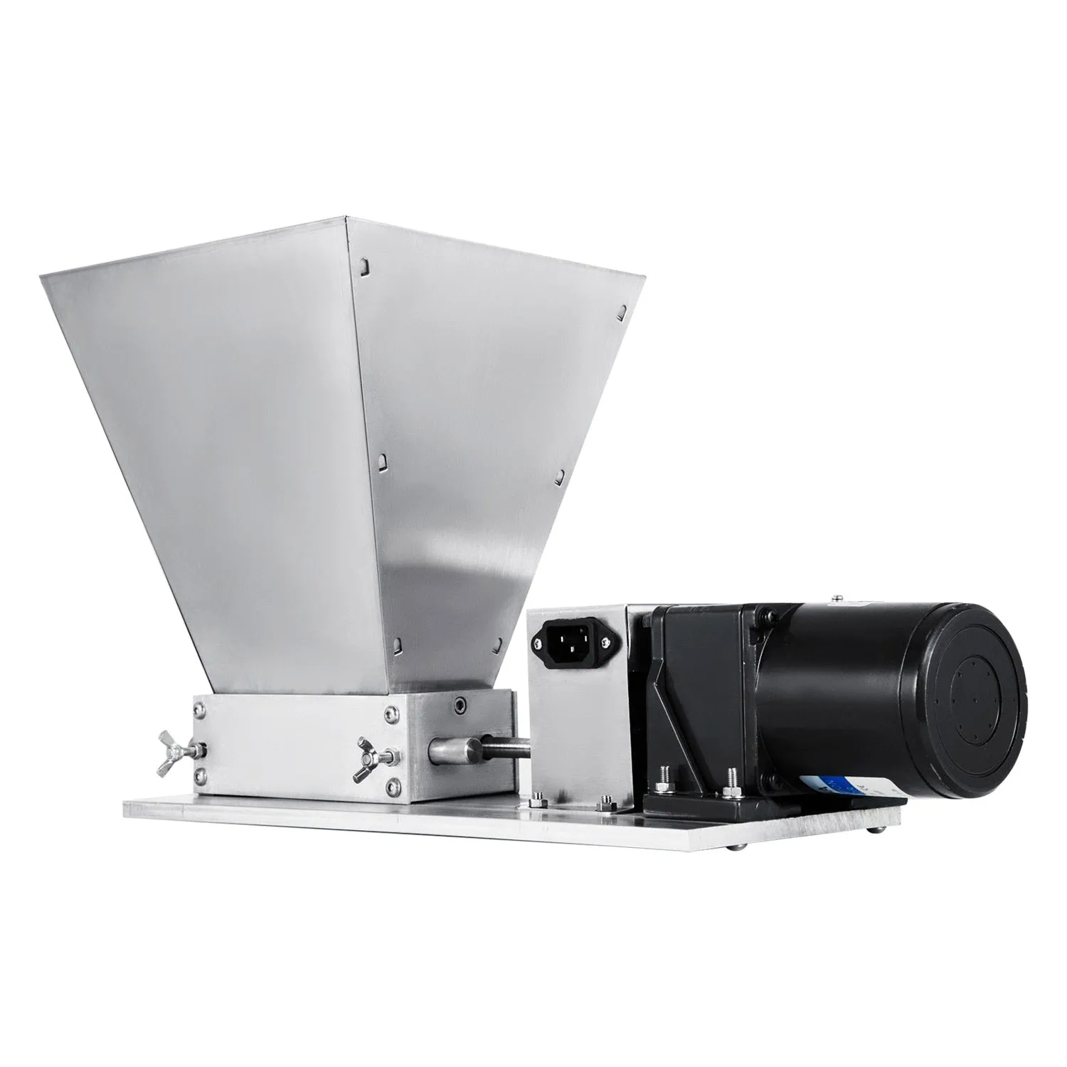 A-DY368 Grain Grinder Homebrew Malt Miller | Electric 2 Roller Malt Grain Mill | Stainless Steel