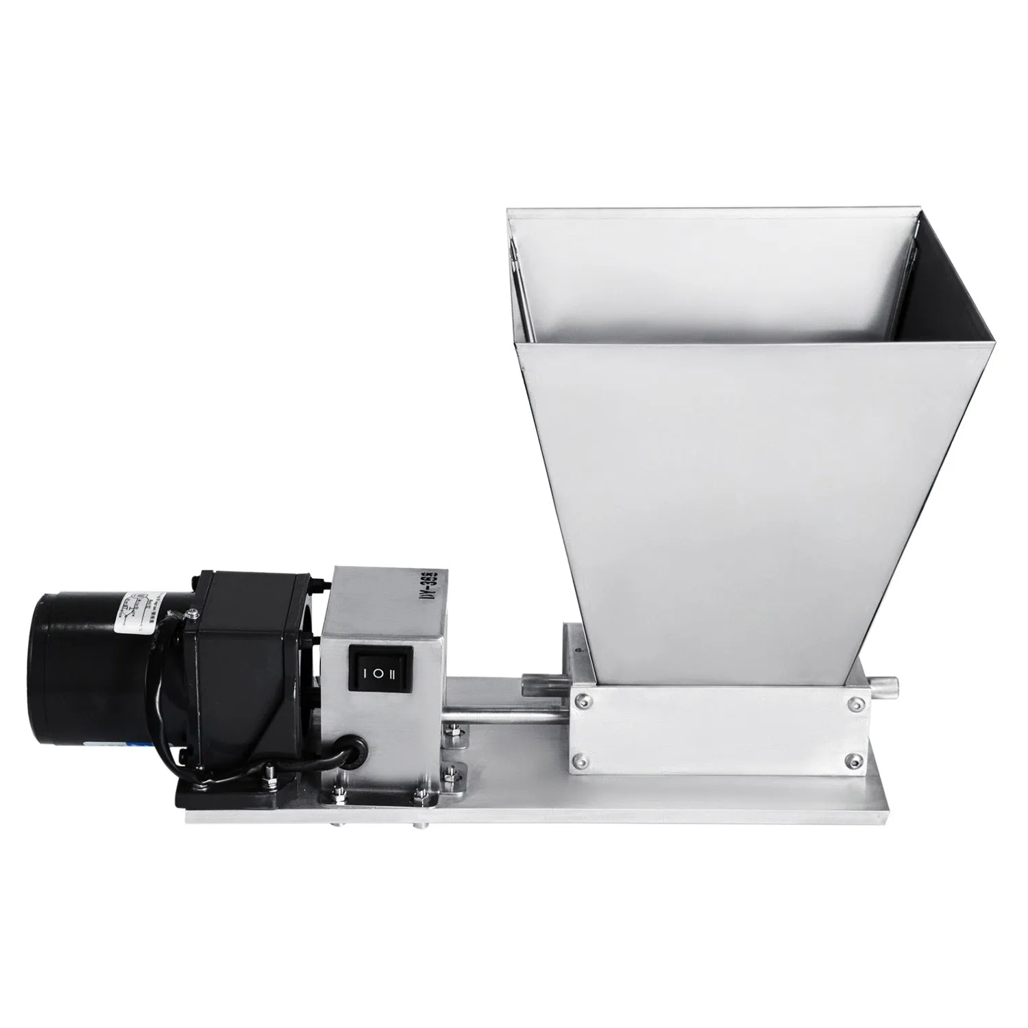A-DY368 Grain Grinder Homebrew Malt Miller | Electric 2 Roller Malt Grain Mill | Stainless Steel