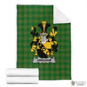 Abraham Irish Clan Tartan Blanket with Coat of Arms
