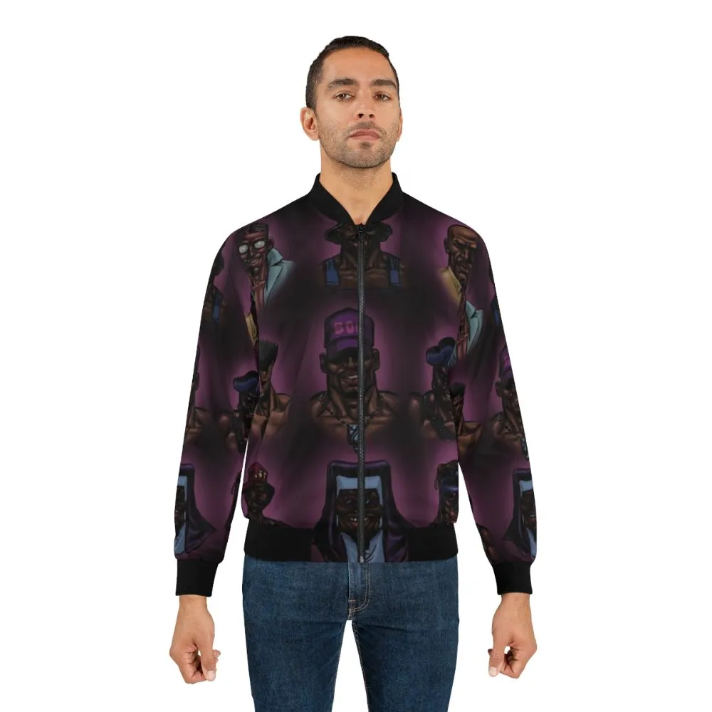 African American Comic Art Bomber Jacket