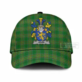 Agar Irish Clan Tartan Classic Cap with Coat of Arms