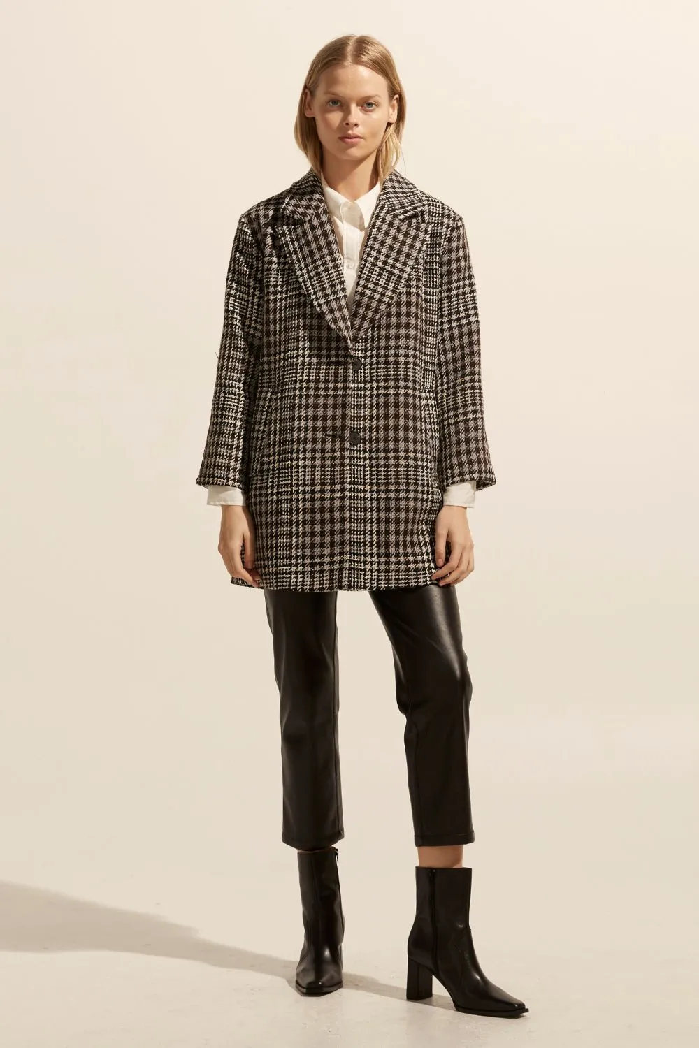 Alight Coat in Check Bouclé