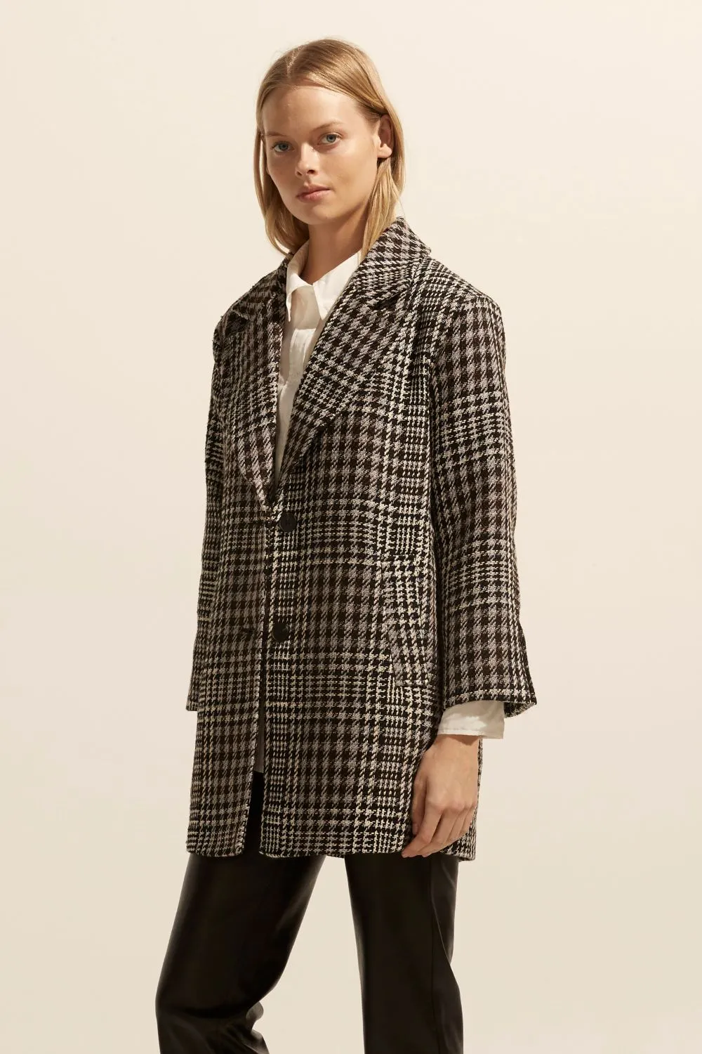 Alight Coat in Check Bouclé