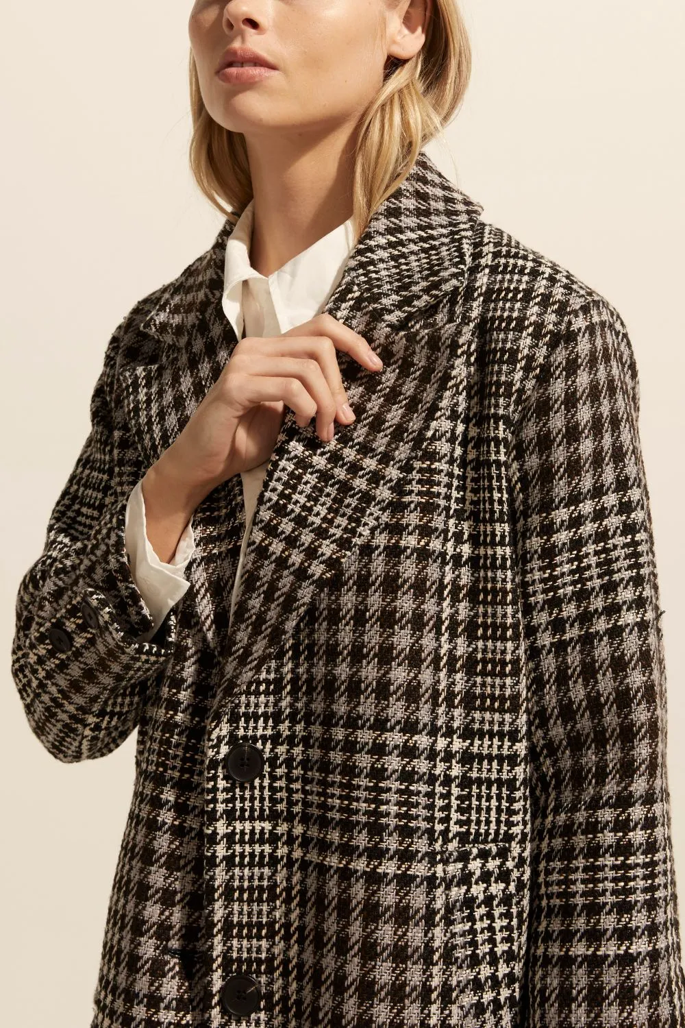 Alight Coat in Check Bouclé