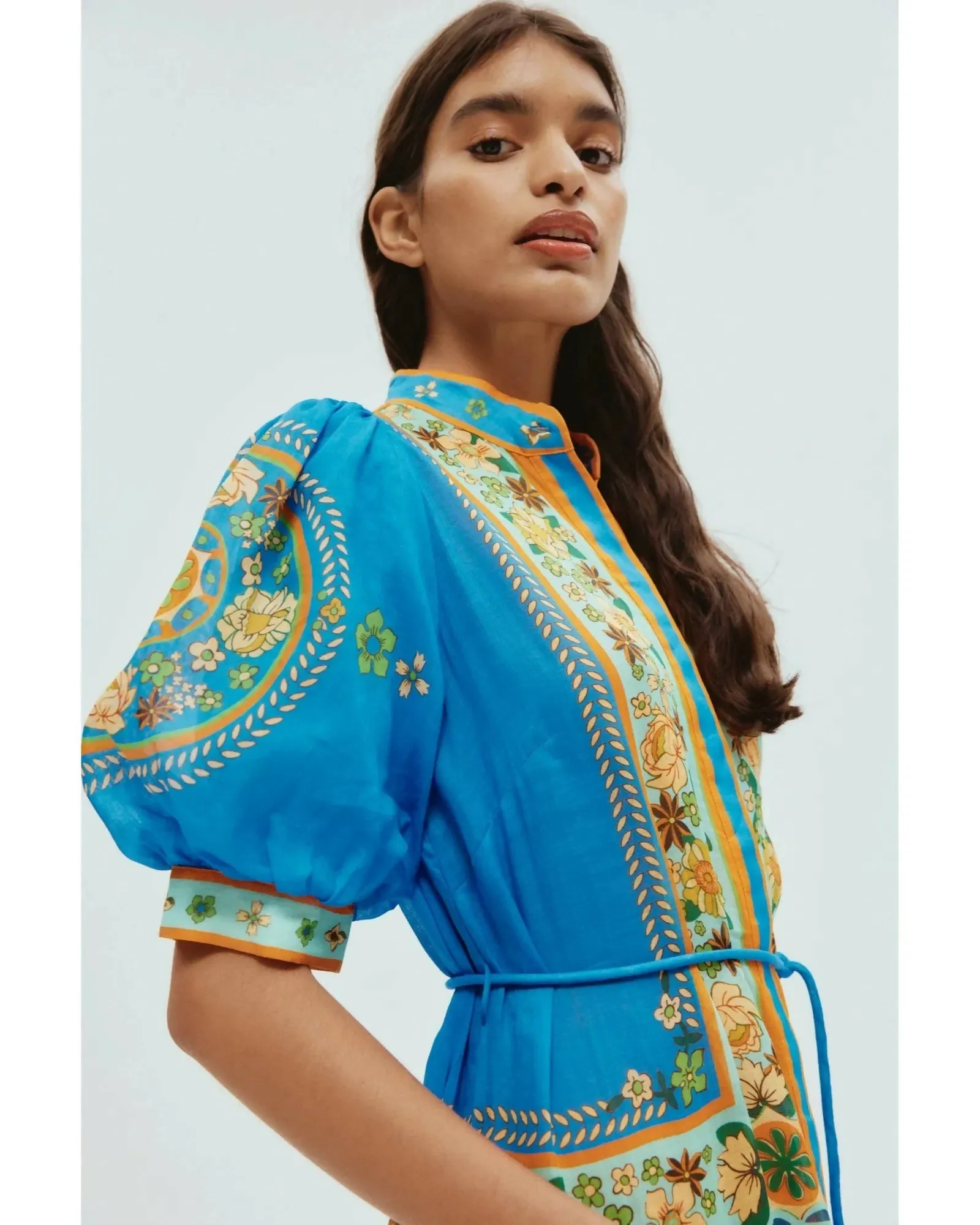 Alémais Linda Tiered Midi Dress Multi Size AU 10