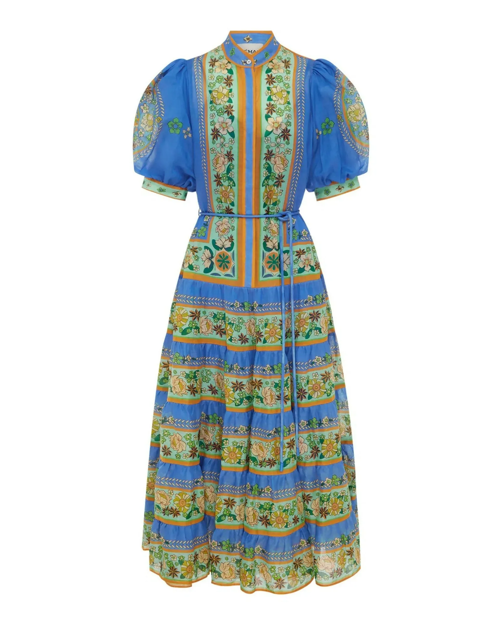 Alémais Linda Tiered Midi Dress Multi Size AU 10