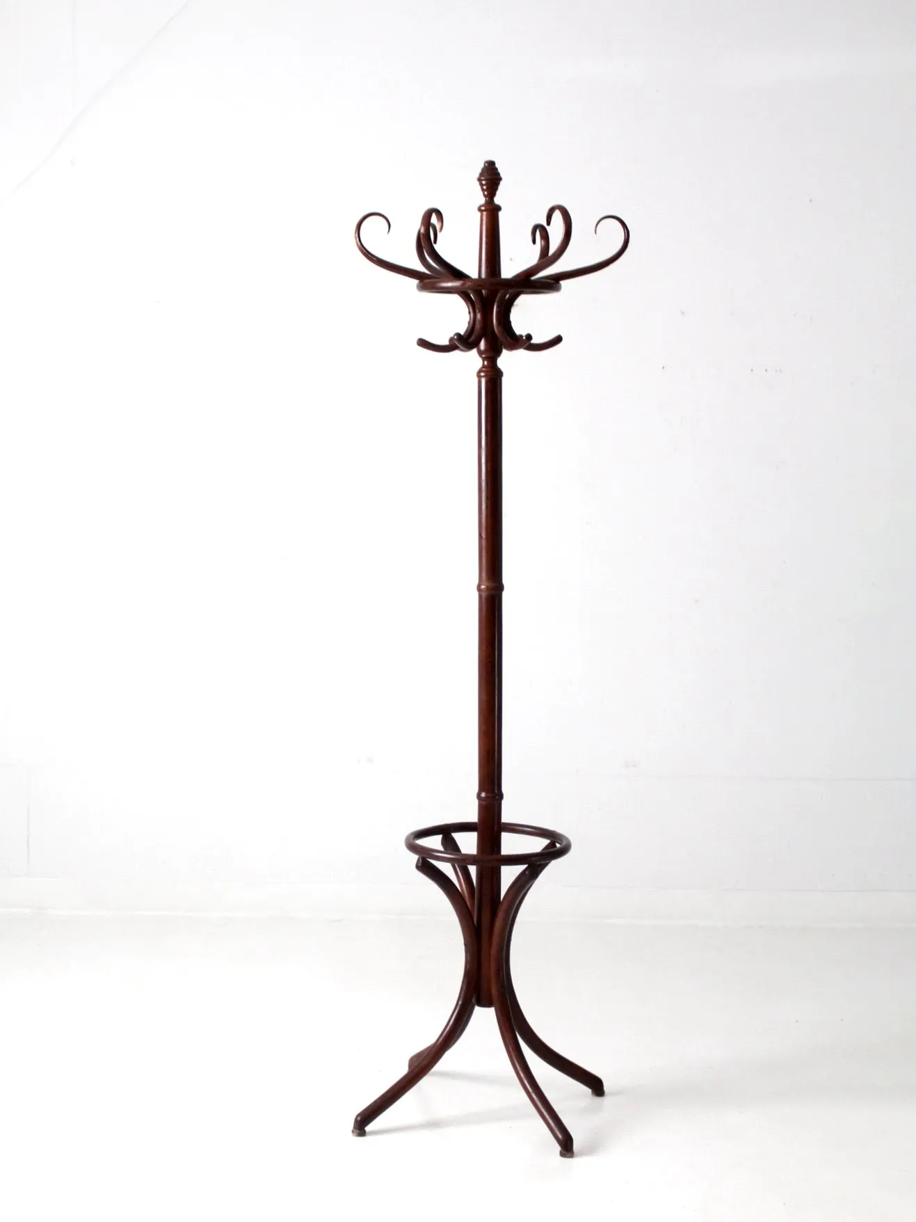 antique bentwood hall tree coat rack