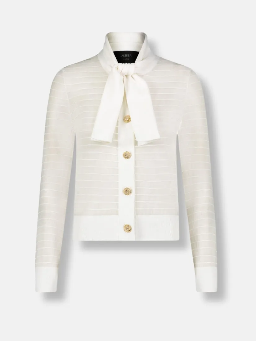Ashley Bow Shear Knit Top