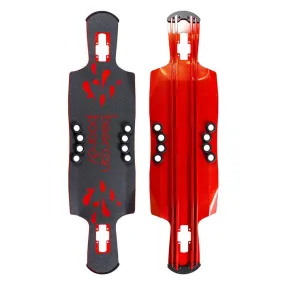 Beercan Red 40" Kegger Drop Through Longboard Deck