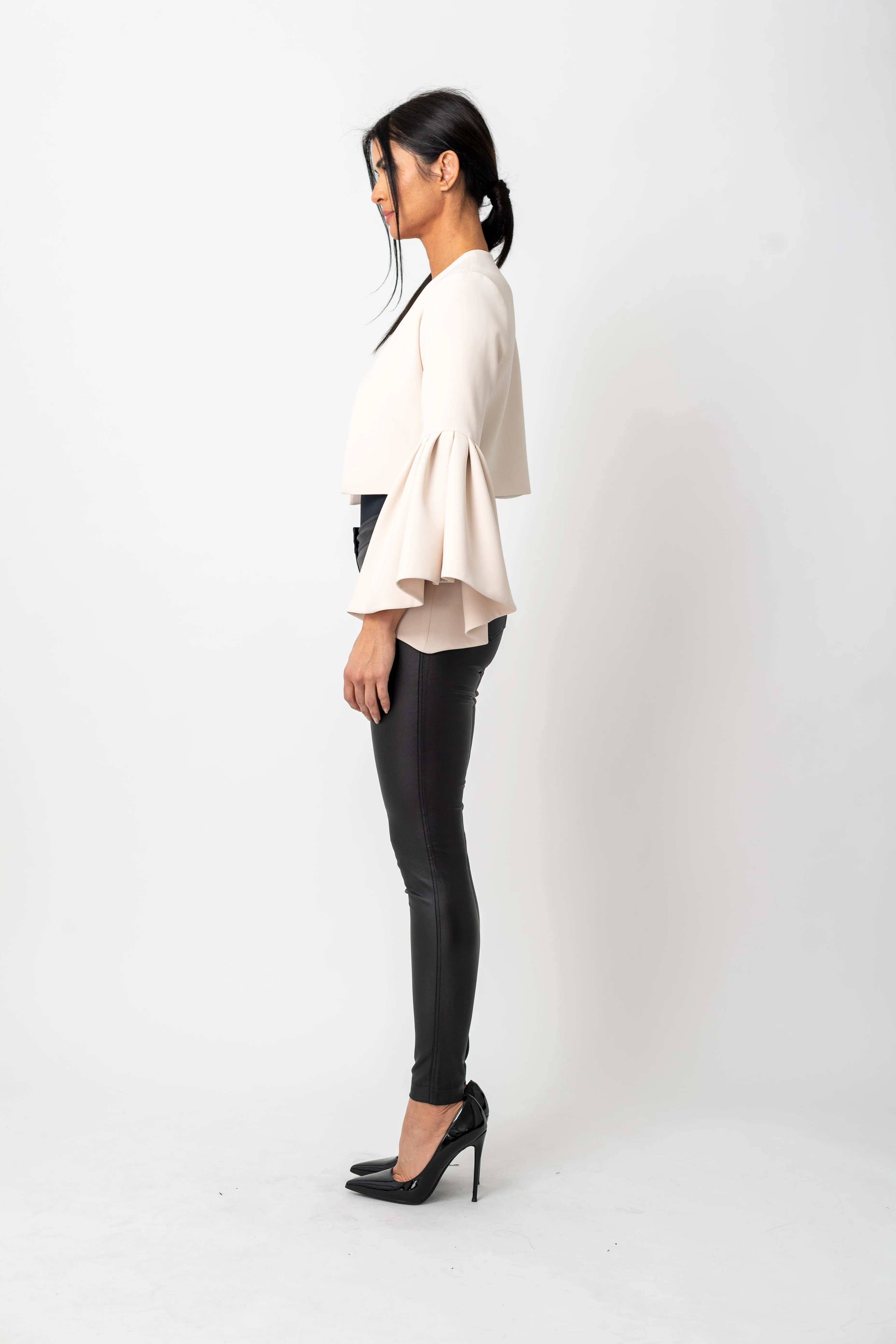 Bell-Sleeve Cropped Jacket