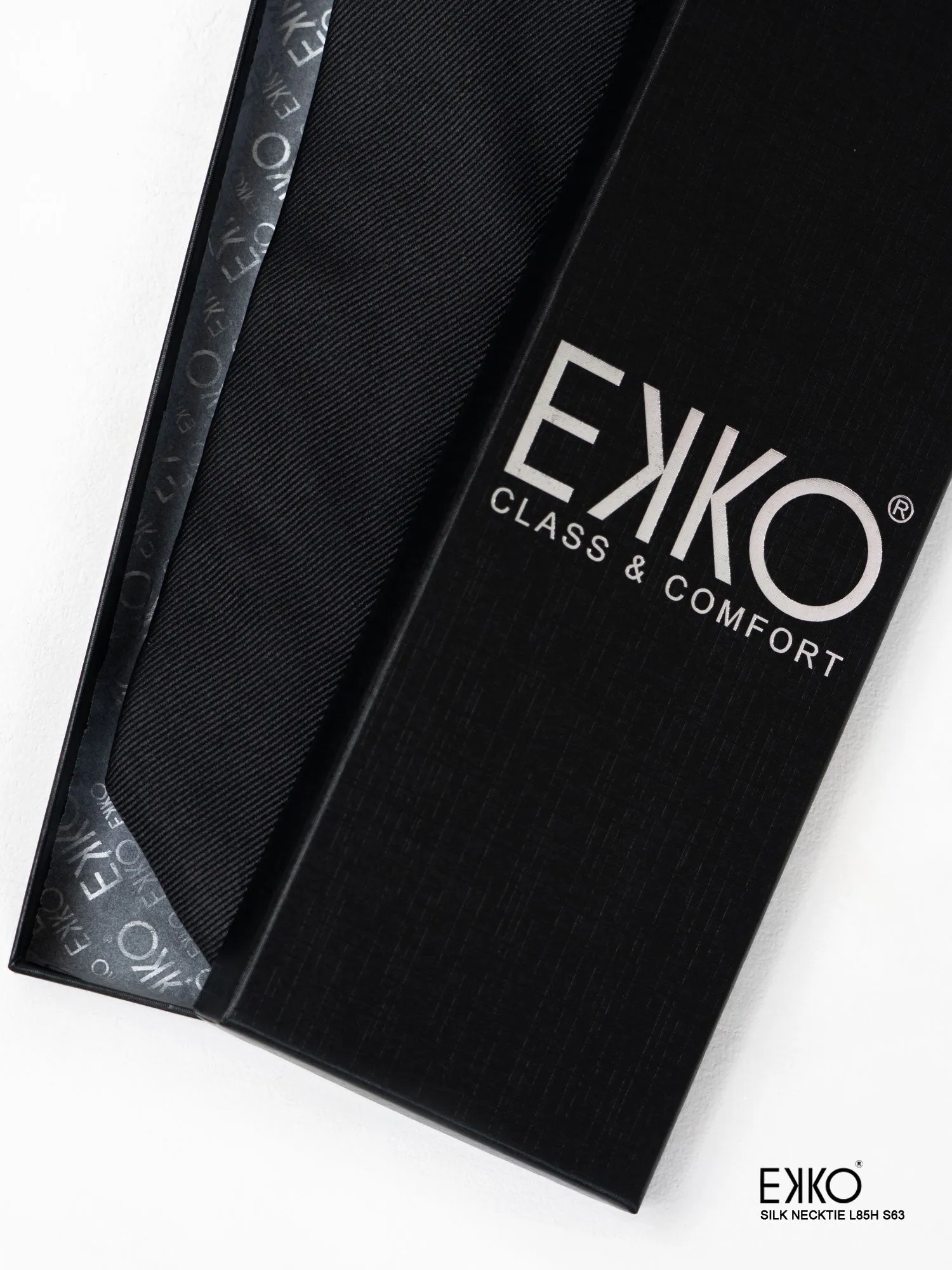 Black 100% Silk Tie