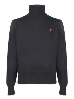 Black Wool Turtleneck Sweater