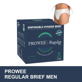 Brief Style Disposable Regular Hygiene Innerwear, All Day Odorless, Lightweight with Fungal Protection. Prowee Regular (Men)