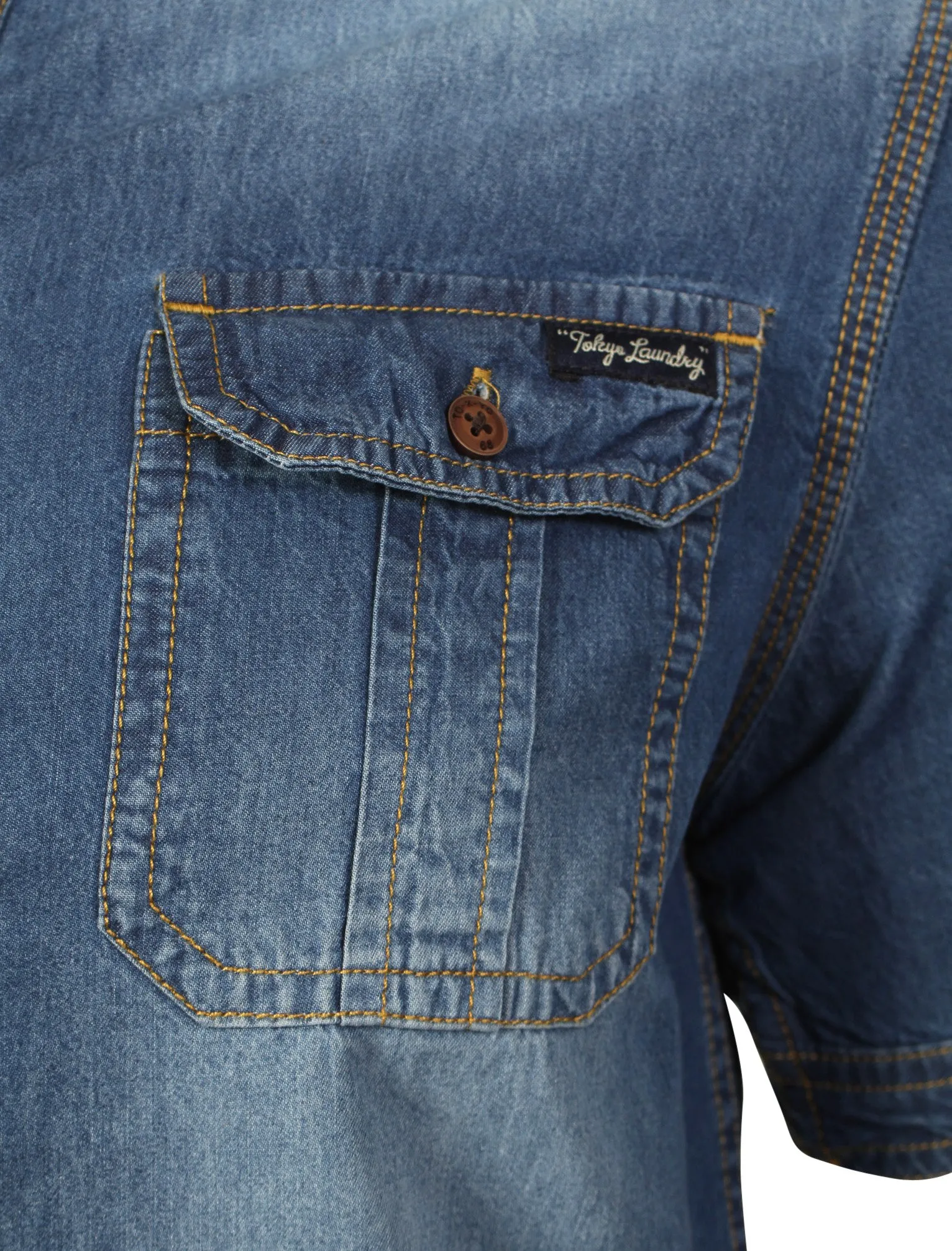 Brolin Acid Wash Denim shirt - Tokyo Laundry