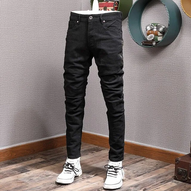 Camouflage Pattern Slim Fit Jeans