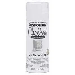 Chalked Spray Paint, Ultra Matte, Linen White, 12-oz.