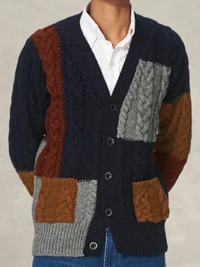 Color Block Sweater Coat