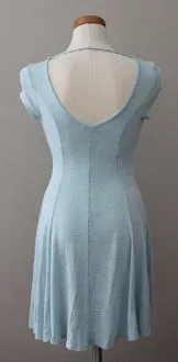 Cool Summer Tide Blue Knit Dress