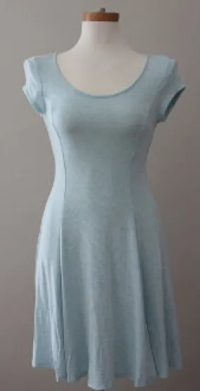 Cool Summer Tide Blue Knit Dress
