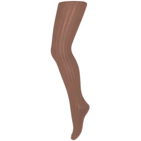 Cotton Rib Tights in Russet by MP Denmark