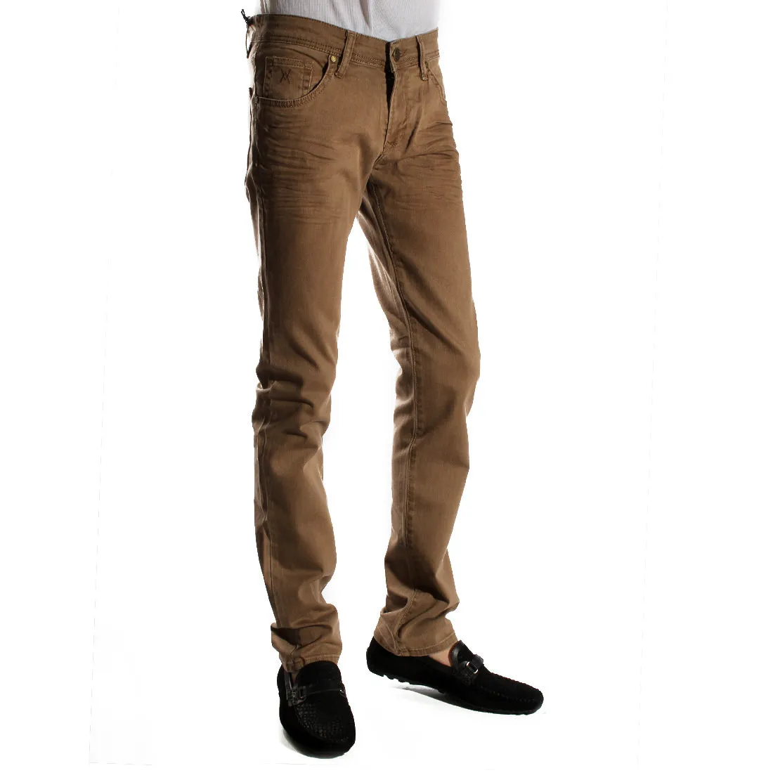 Denim khaki Pants/ made in turkey -3375