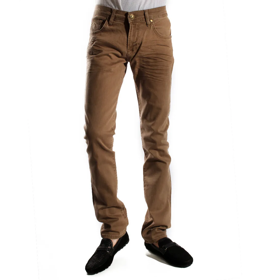 Denim khaki Pants/ made in turkey -3375