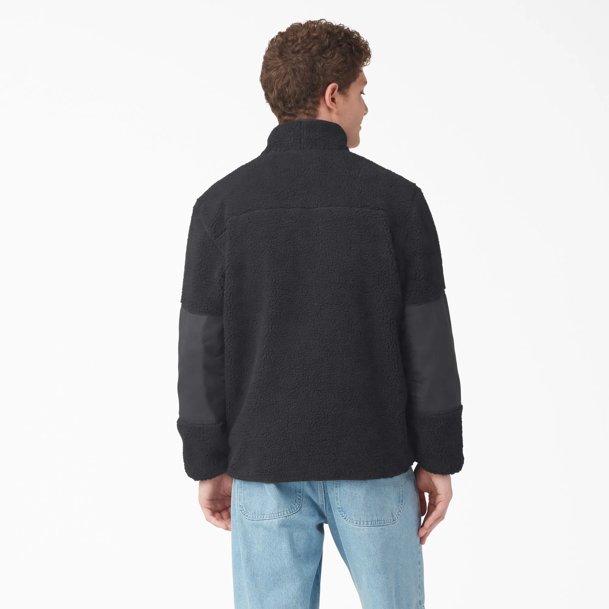 Dickies Men's Red Chute Fleece Jacket Black TJE06BKX