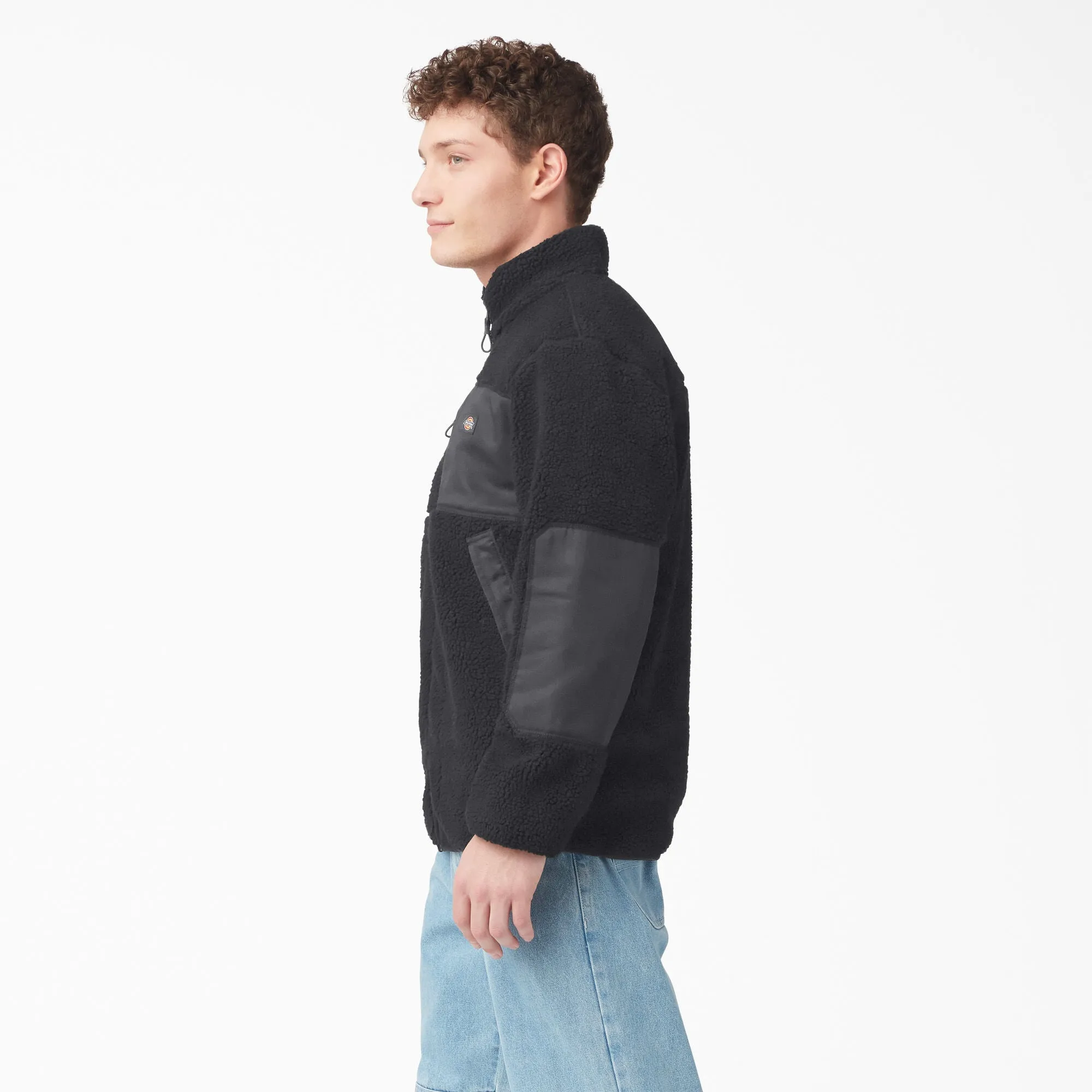 Dickies Men's Red Chute Fleece Jacket Black TJE06BKX