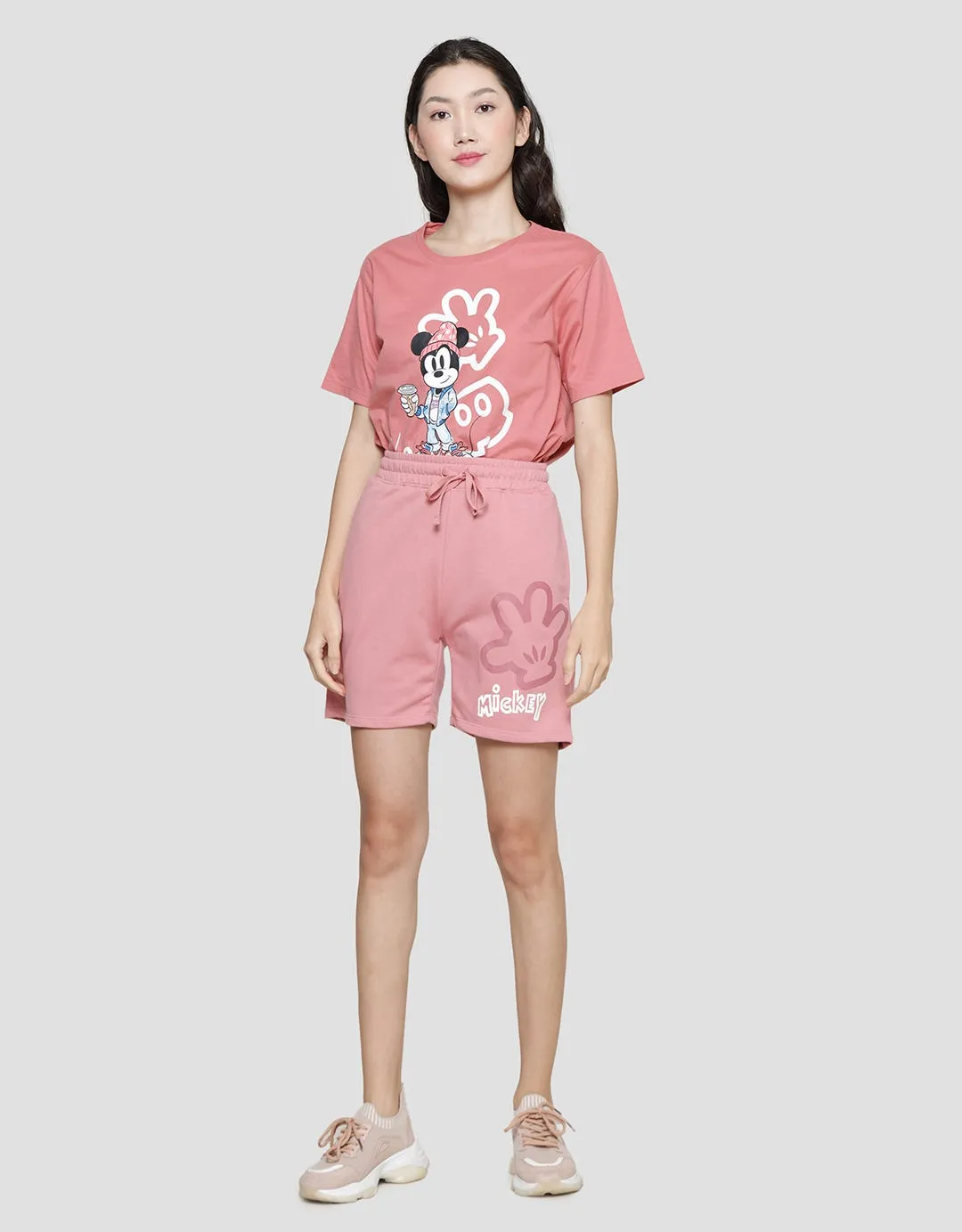 Disney Basic Print Mickey Mouse Celana Pendek Wanita