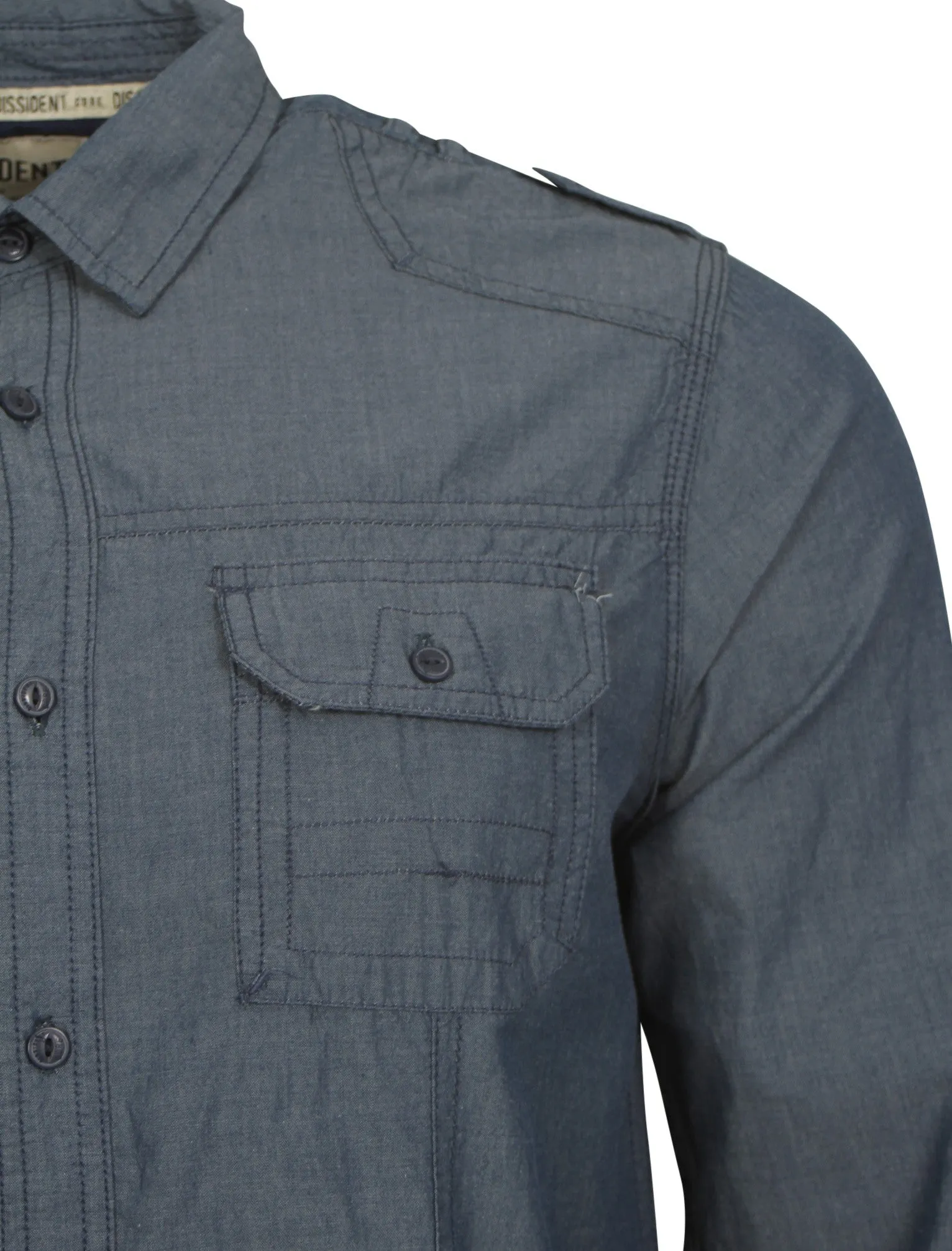 Dissident Marvel Chambray Shirt in Blue