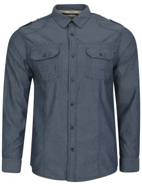 Dissident Marvel Chambray Shirt in Blue