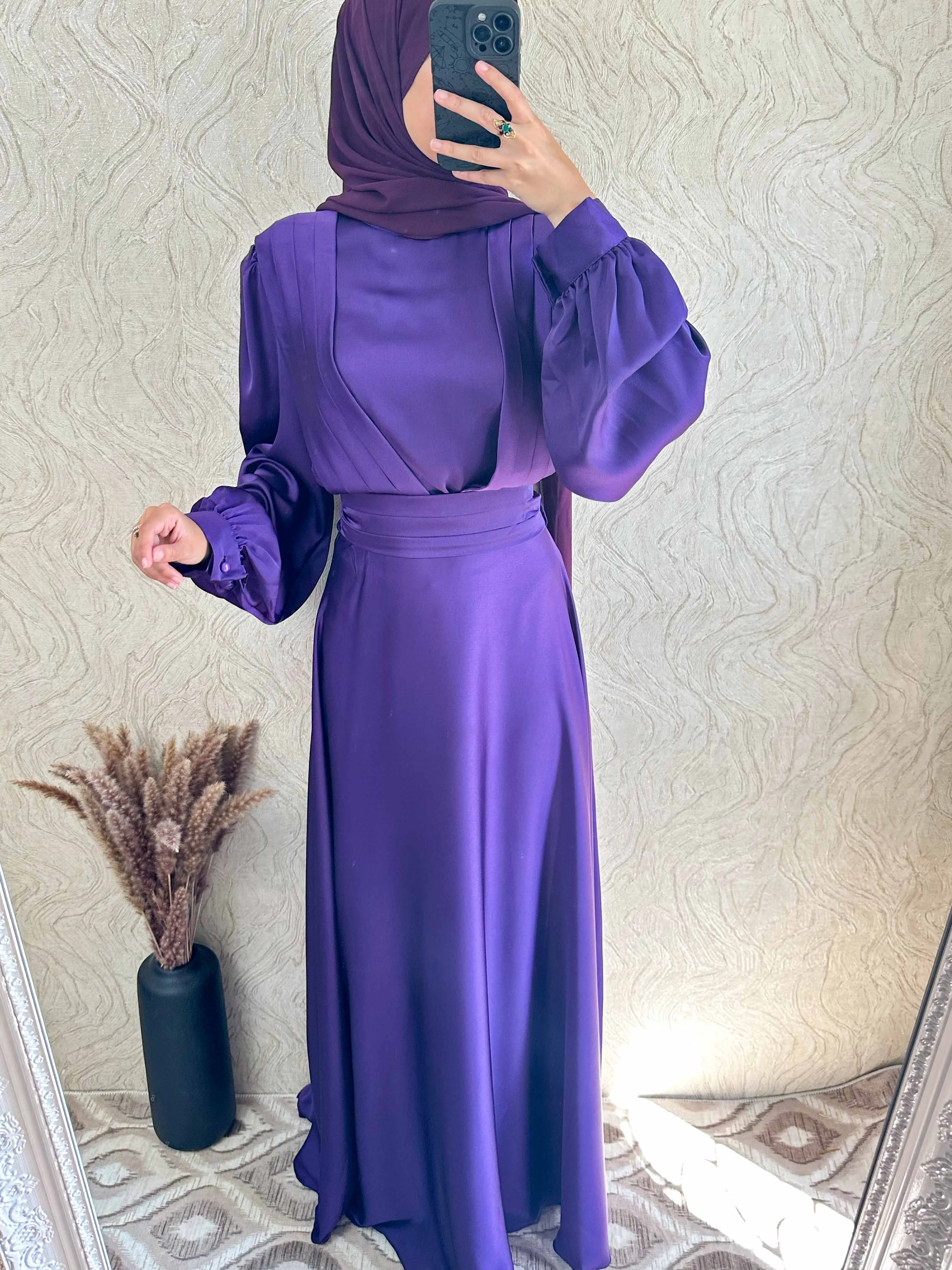 DMN Satin Pleat Top Dress