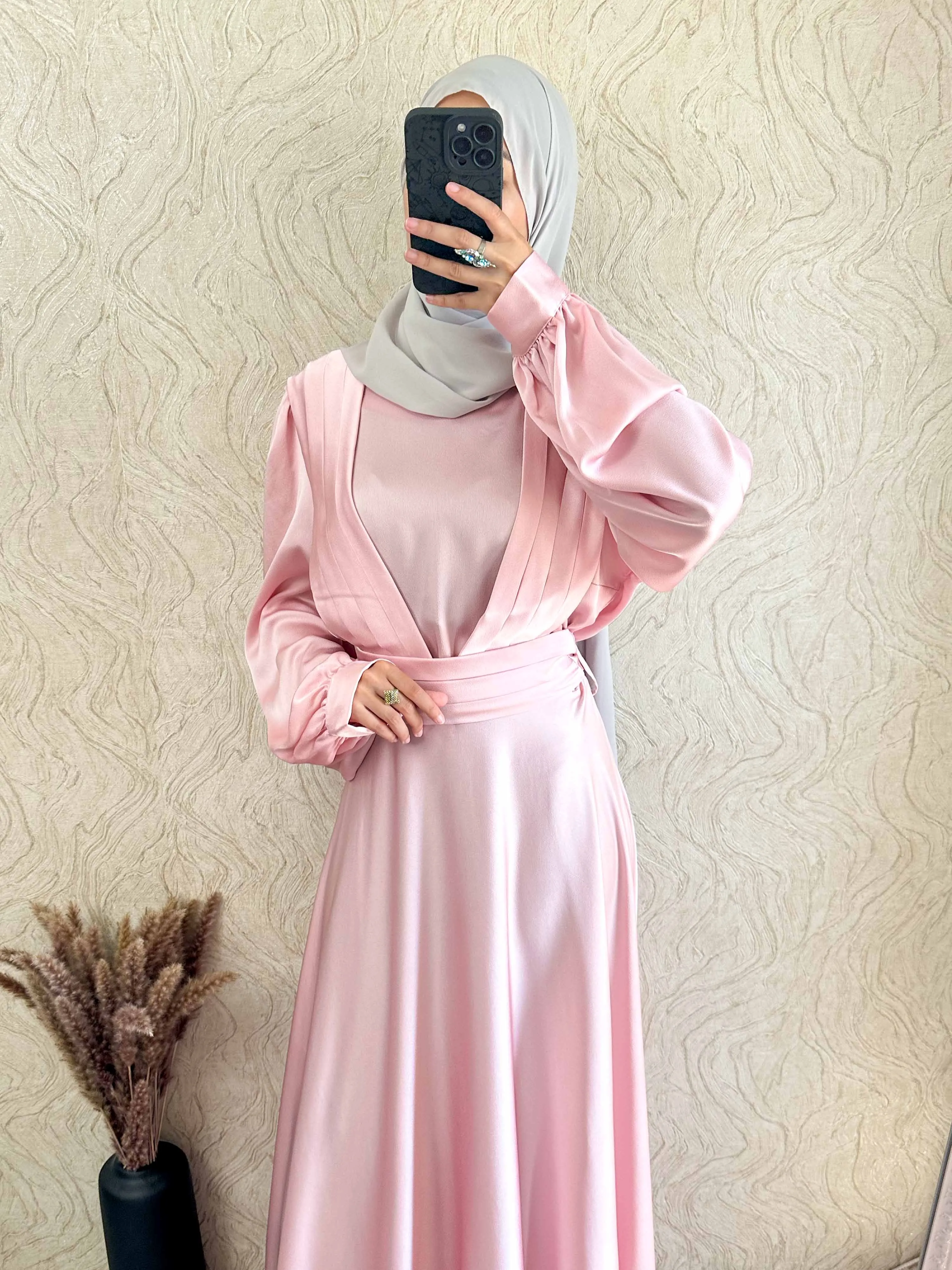 DMN Satin Pleat Top Dress