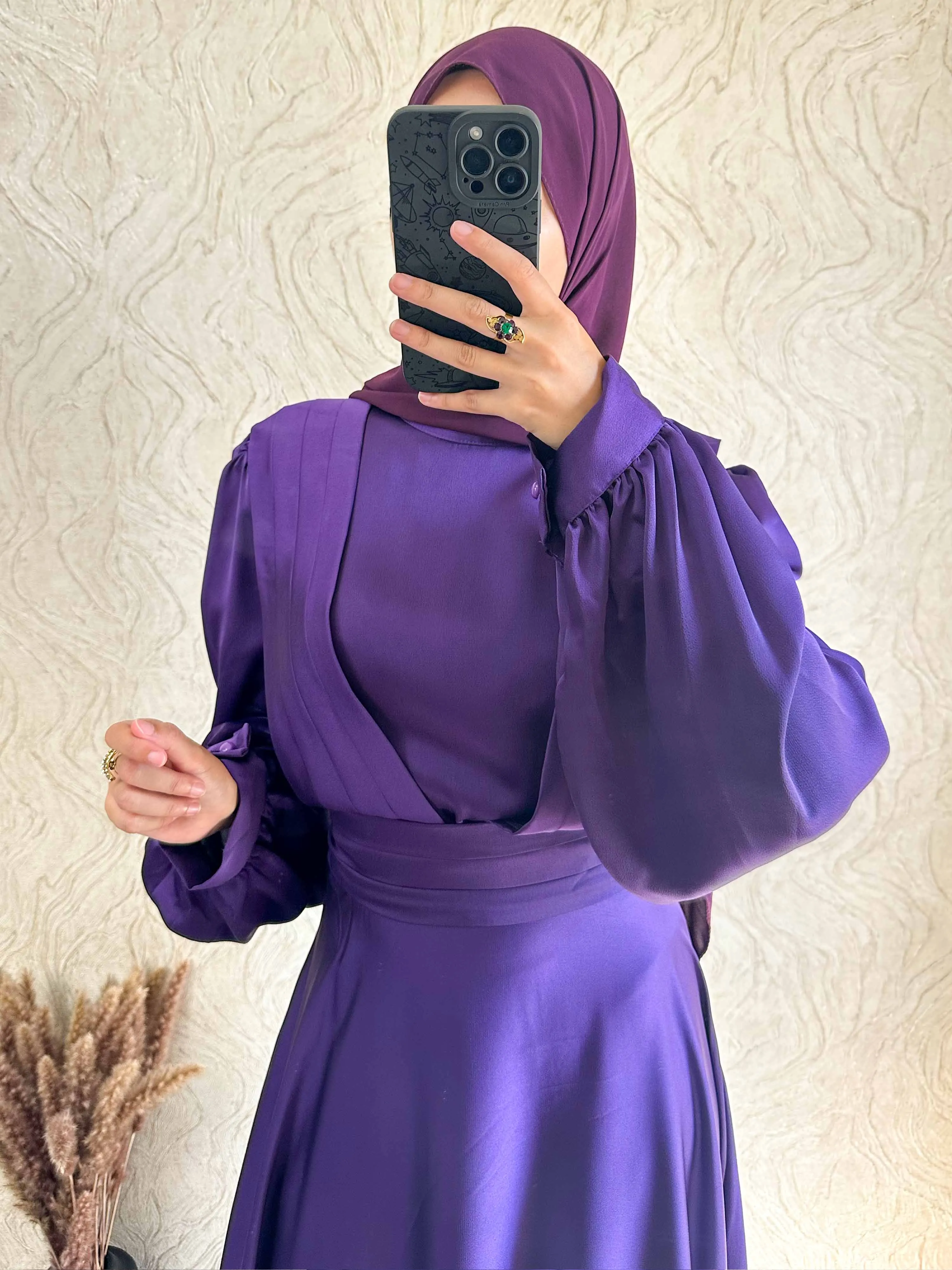 DMN Satin Pleat Top Dress