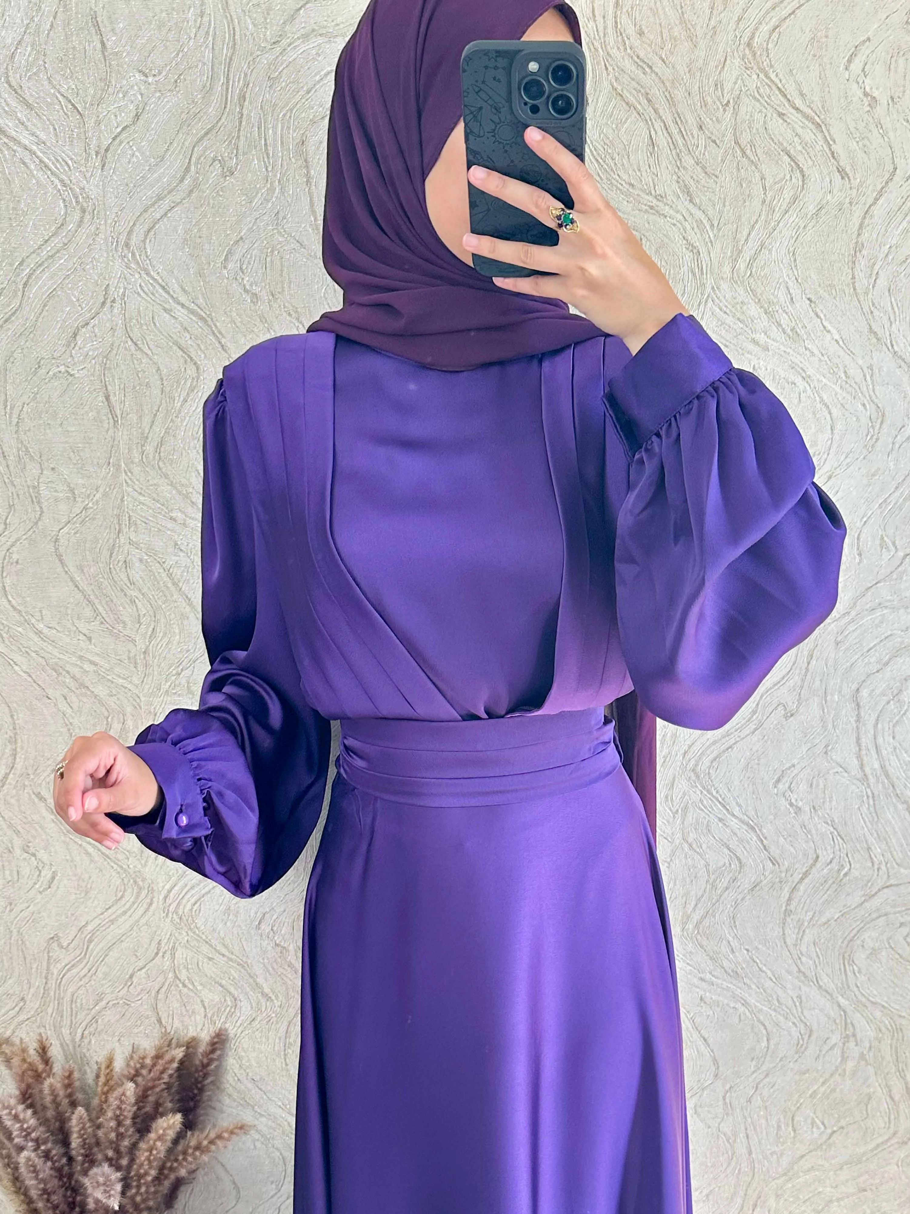 DMN Satin Pleat Top Dress