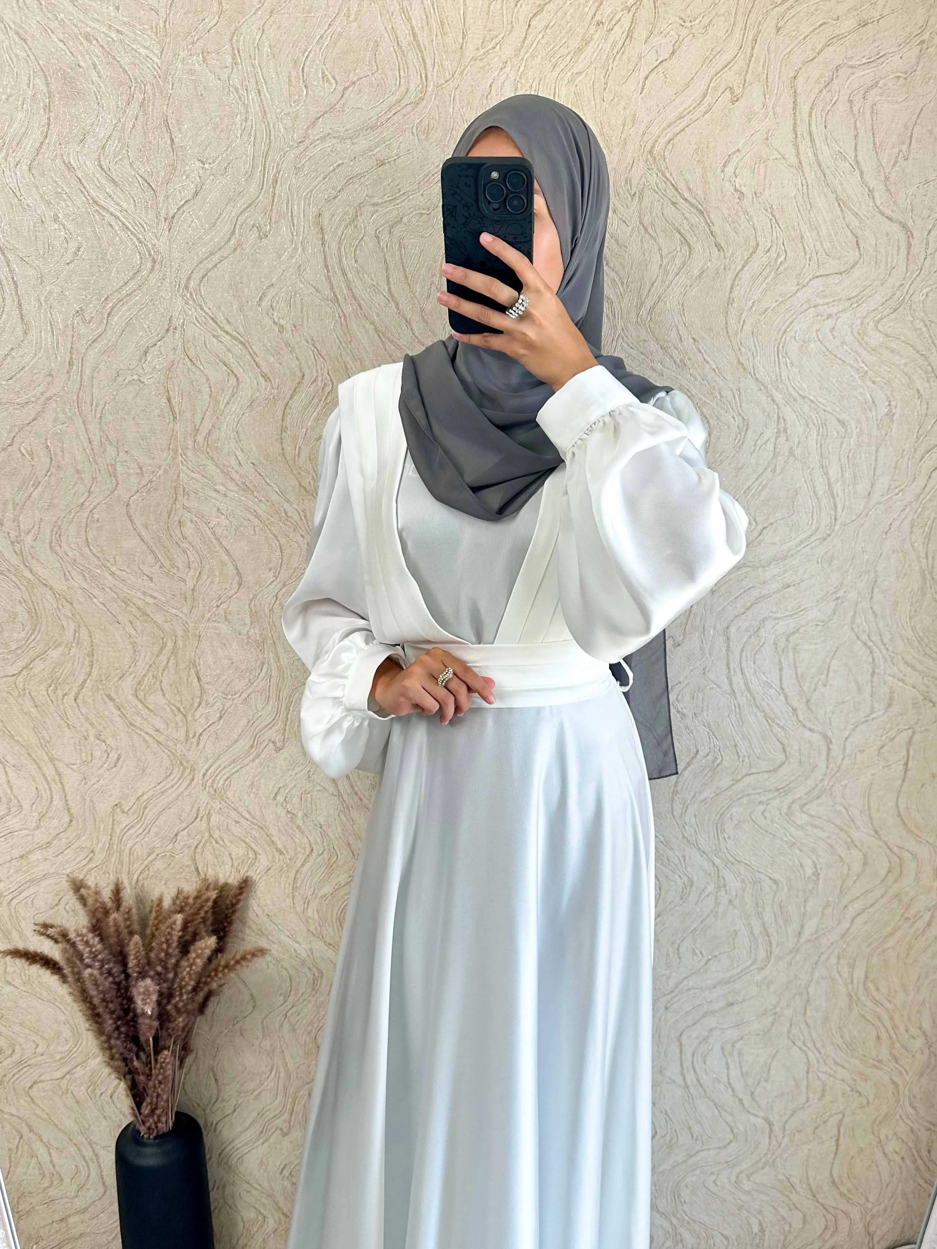DMN Satin Pleat Top Dress