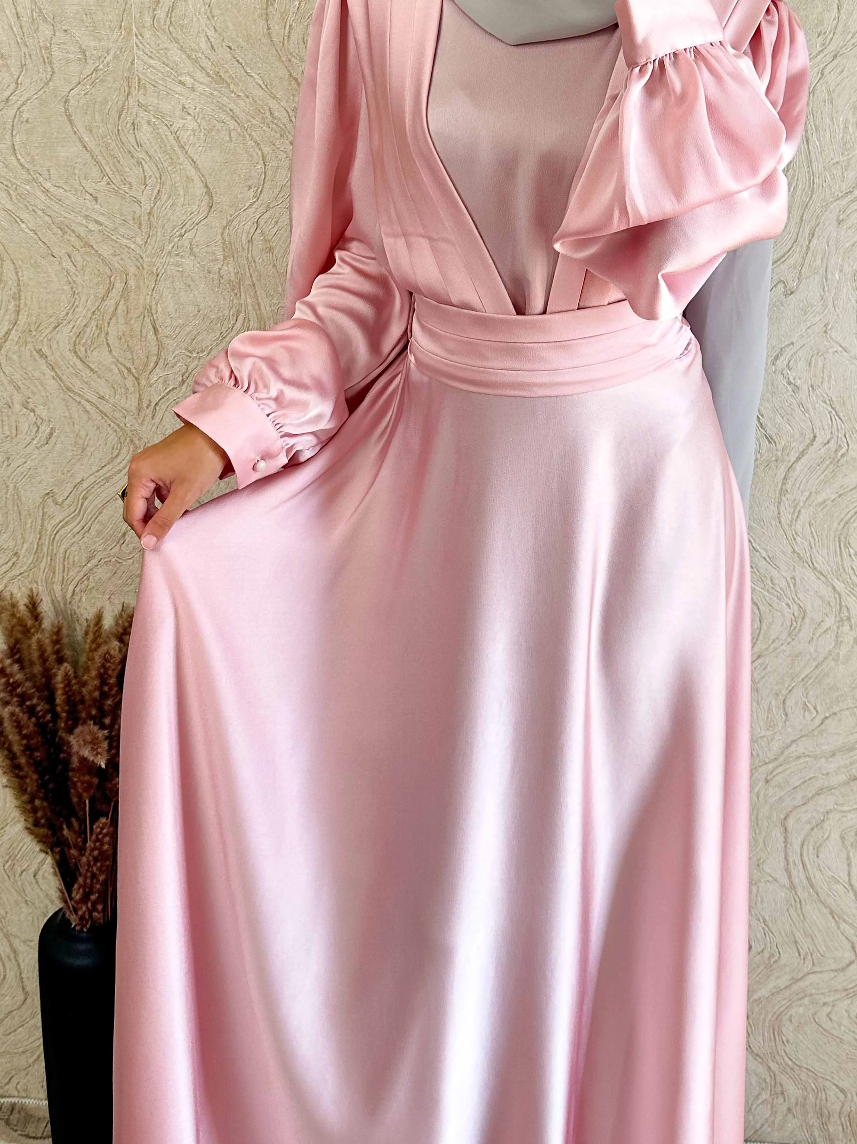 DMN Satin Pleat Top Dress