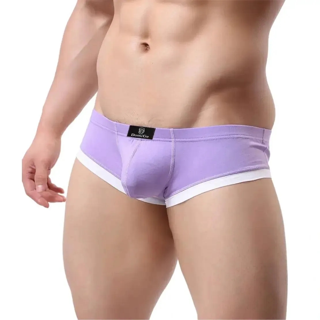 DomiGe Men's Undies Low-Rise Trunks with U-Pouch and Seamless Rear  Boxers