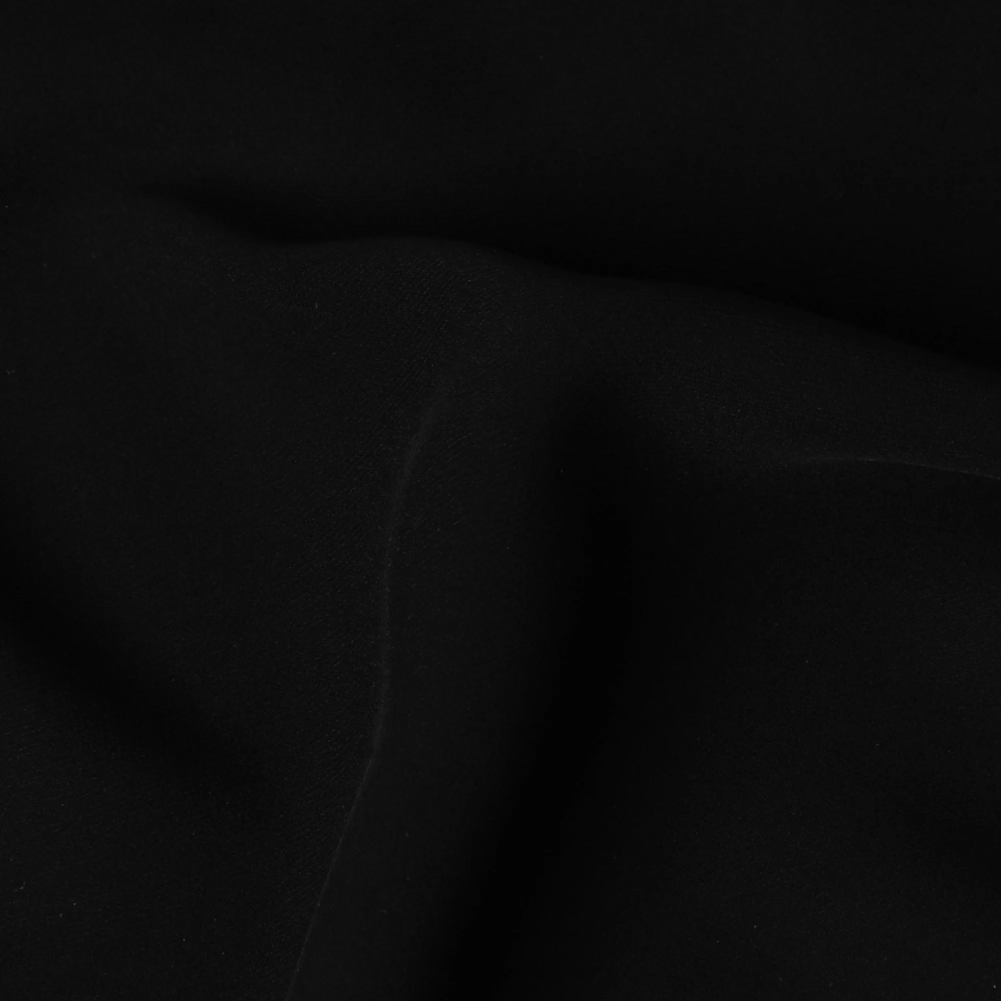 Elegant Black Synthetic Stretchable Crepe Fabric - 140 cm Wide-D19393