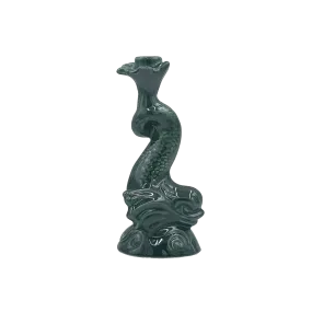 Emerald Green Dolphin Candlestick