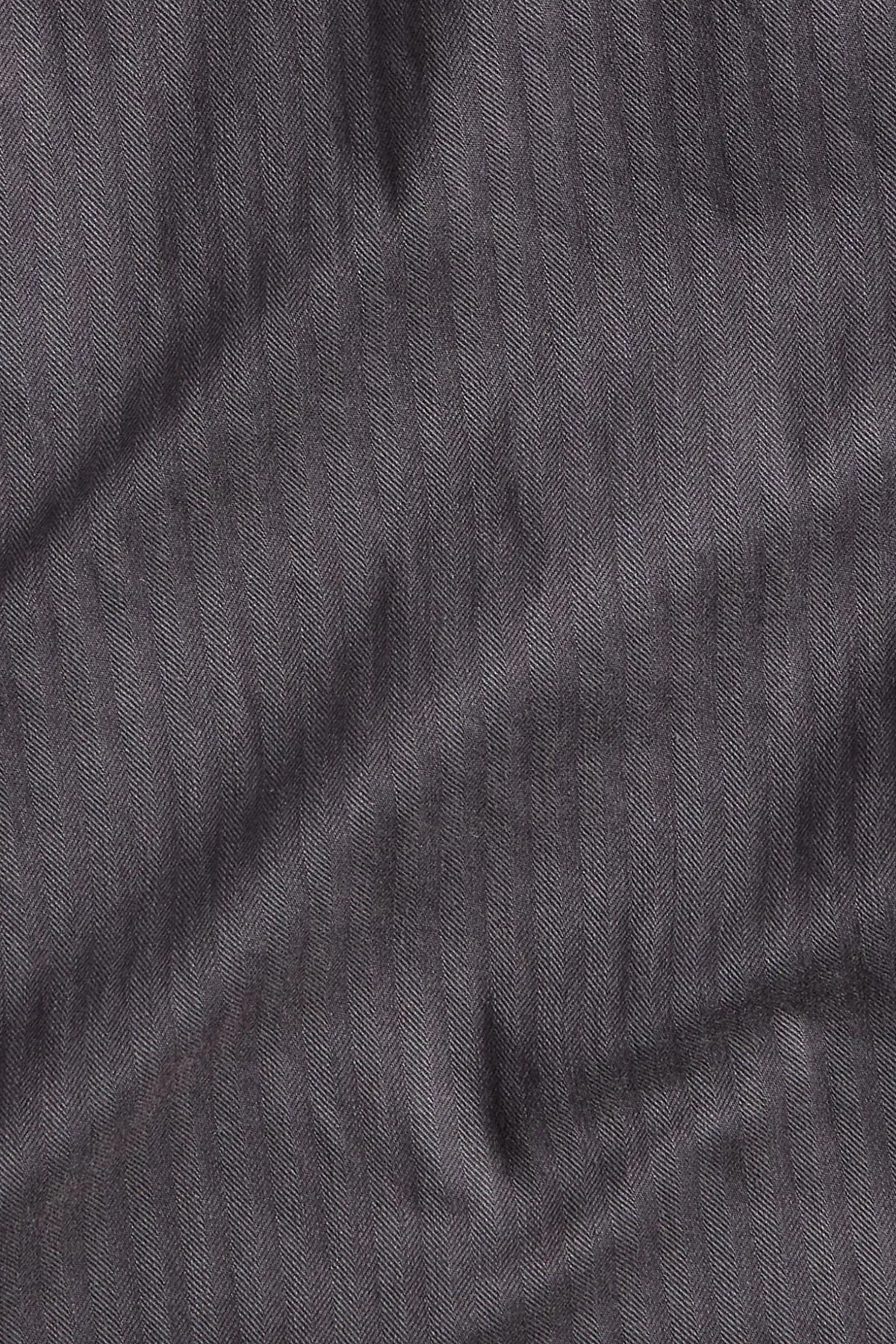 Flat Front Cotton Herringbone Field Chino Pant - Washed Black