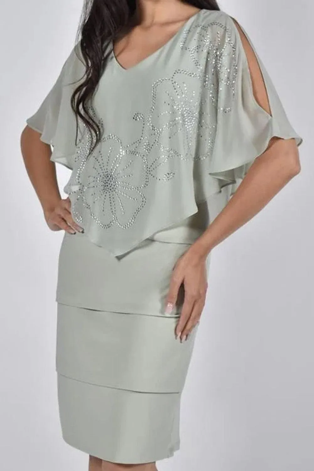 Frank Lyman Dress 222015 Green-Tea