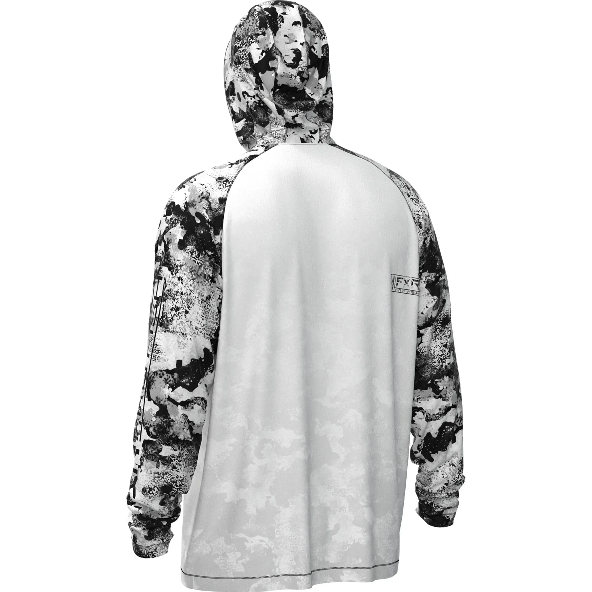 FXR  Mens White Camo White Derby Air UPF Pullover Hoodie Hoody Sunshield
