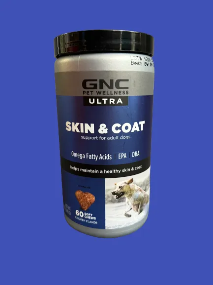 GNC Skin and Coat Pet Vitamins - New