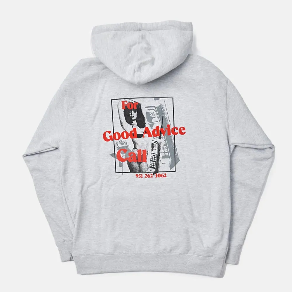 Good Advice - Chat Line Pullover Hooded Sweatshirt - Heather Grey