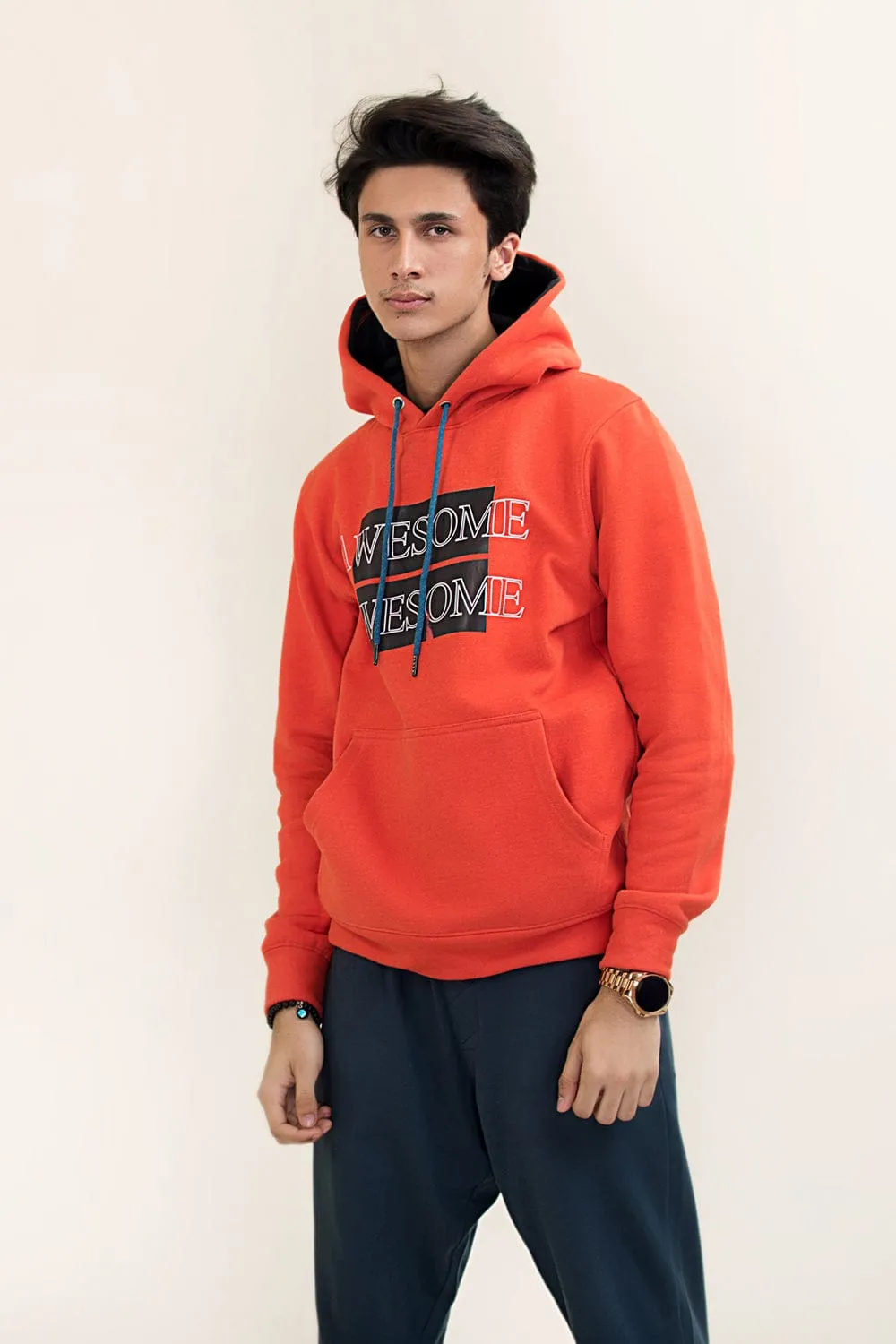Graphic Pullover Hoodie With Kangaroo Pockets