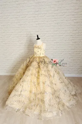 Guc "Liberty" Floor Length Dress Multi Star (7 Year - Petite 8 Year)